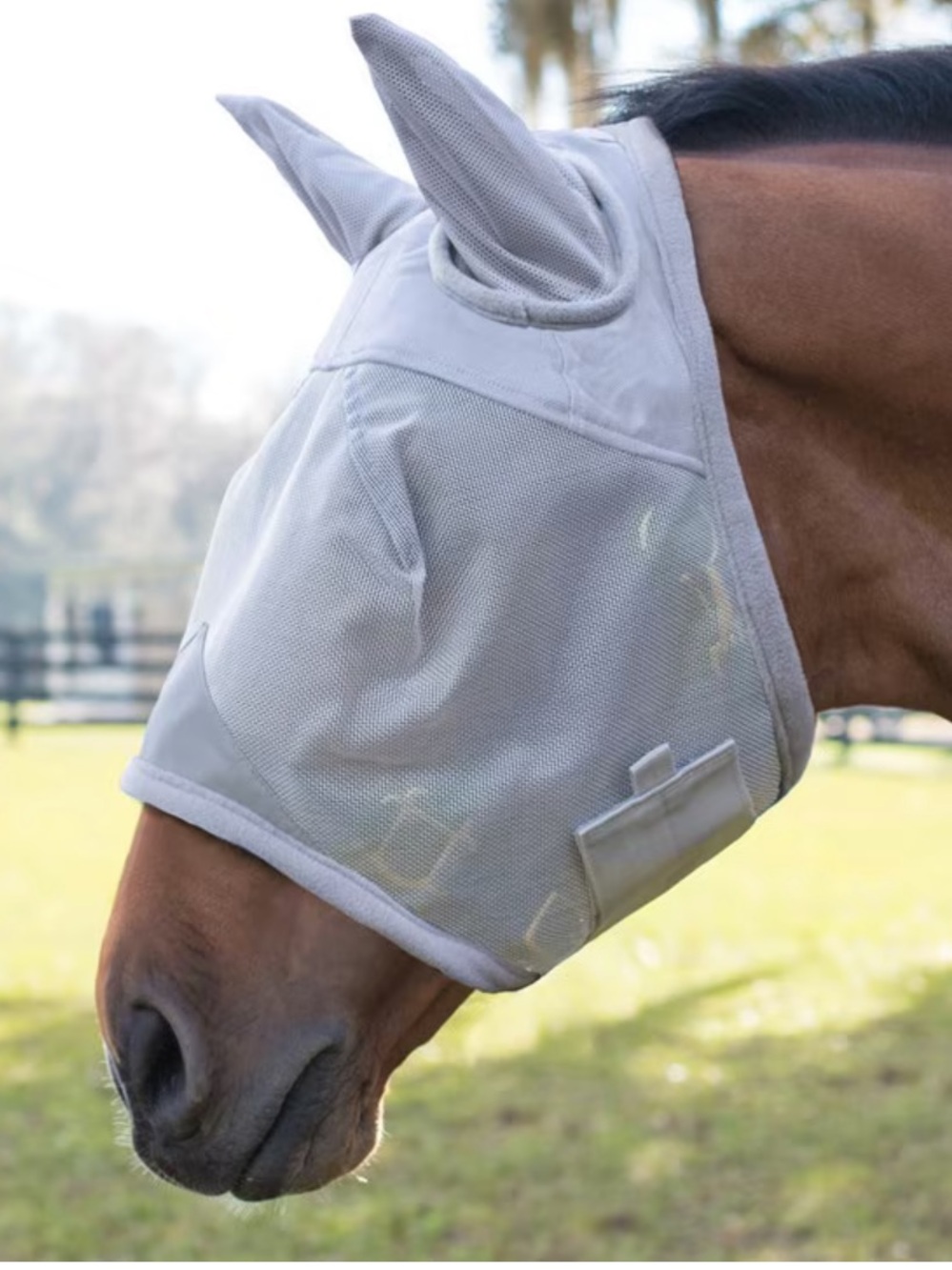 NWT SmartPak Classic Fly Mask with Ears & Woven Cotton Lead